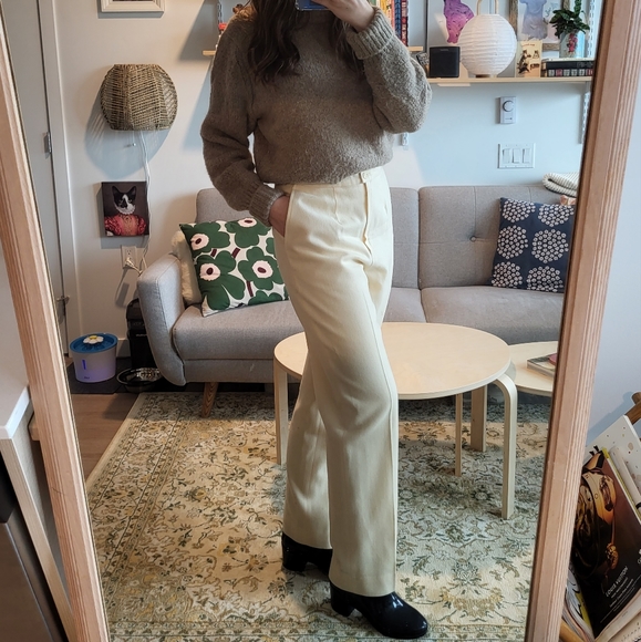 Cream 100% wool vintage pants - Picture 2 of 4